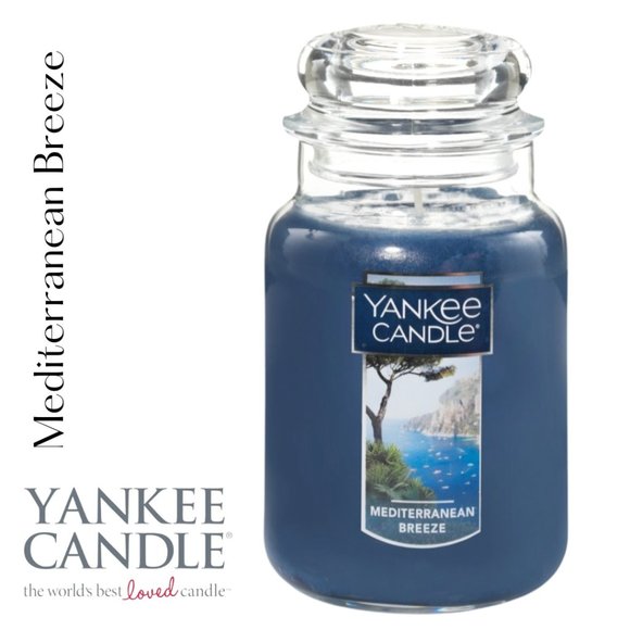 NWT Yankee Candle Large Traditional Round Jar 22 OZ Mediterranean Breeze